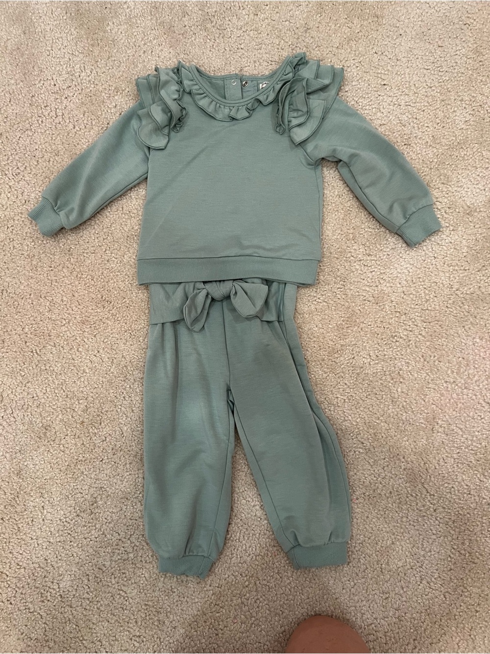 Olive green sweat set